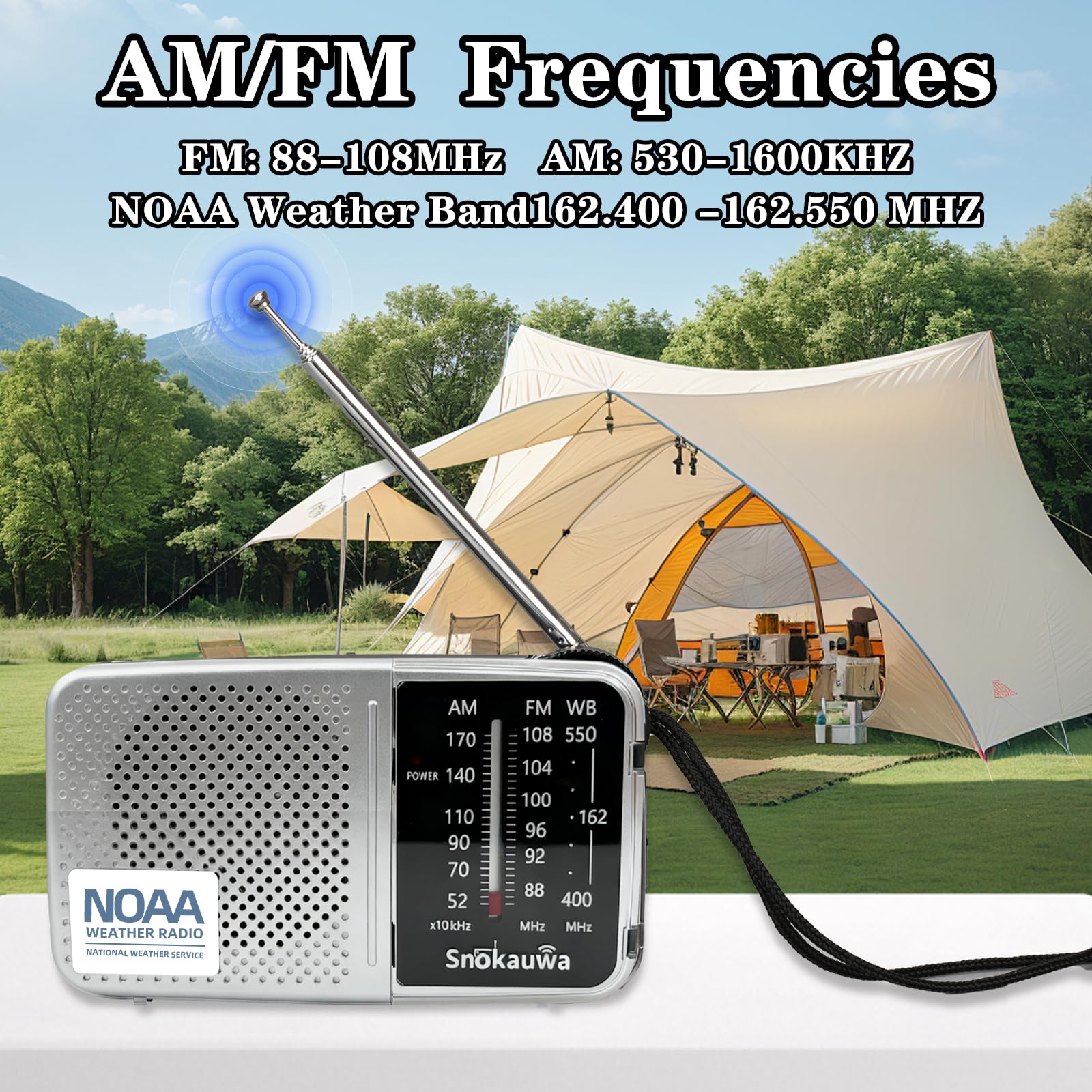 Amazon.com: Snokauwa Portable AM FM Transistor Radio Battery